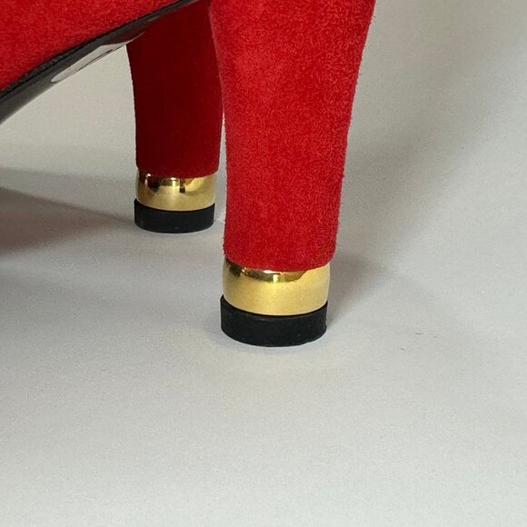 Stewart Weitzman - suede gold tip shoes - Picture 10 of 12